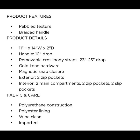 NWT APT 9 Mandy Convertible Satchel/Hobo Bag - Picture 6 of 6